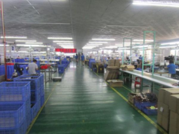 Internal environment of piano key switch production workshop